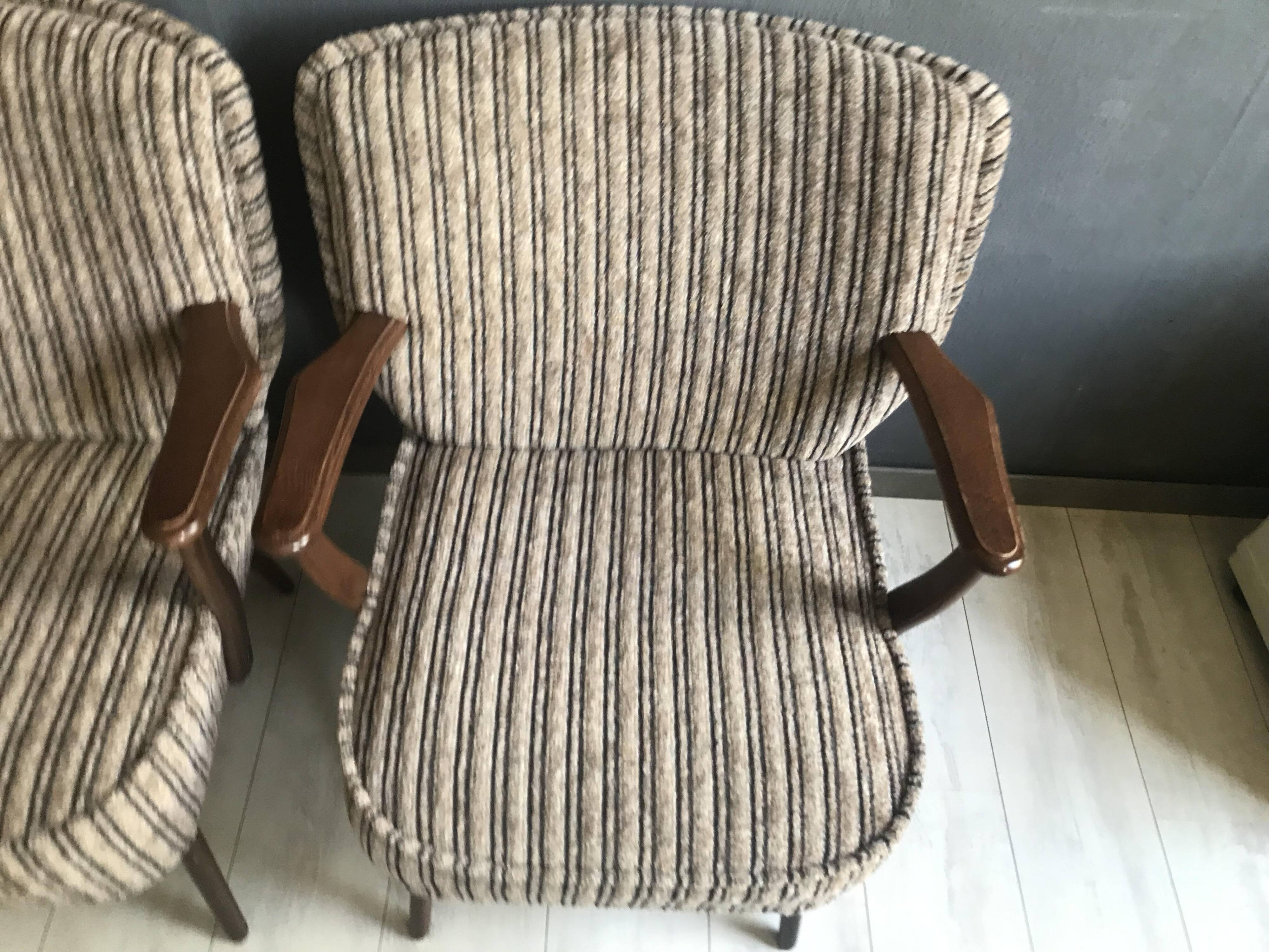 Set of 2 Vintage Cocktail Club Chairs, 1950s