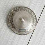 antique metal butter dish