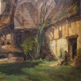 The entrance to the bustling village 19th century