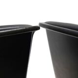 Wilhahn Delta set of 2 leather conference / dining chairs by Delta, 1960