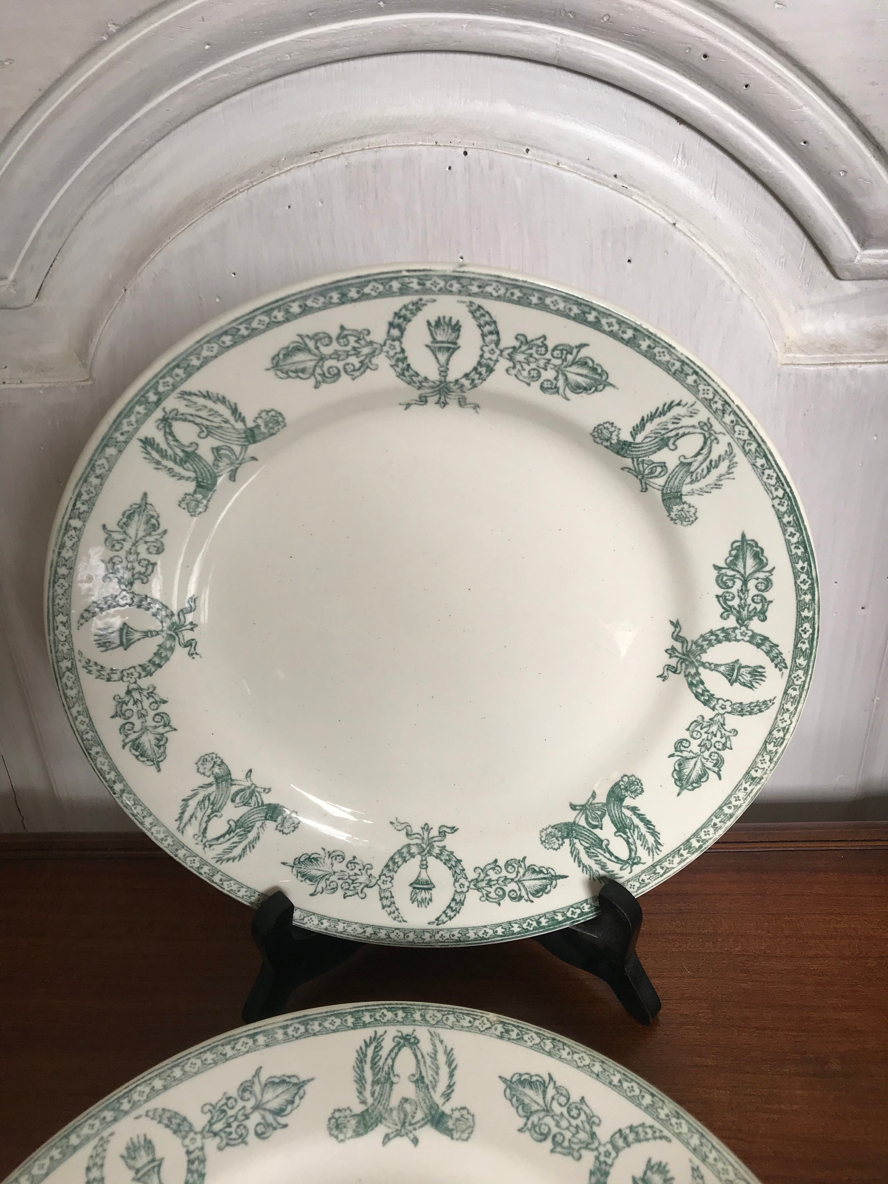 Six old Givors plates