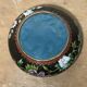 Ashtray, pocket emptier in brass and cloisonné enamel, floral decoration, China