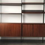 Scandinavian rosewood modular bookcase Pira Mobel system year 60