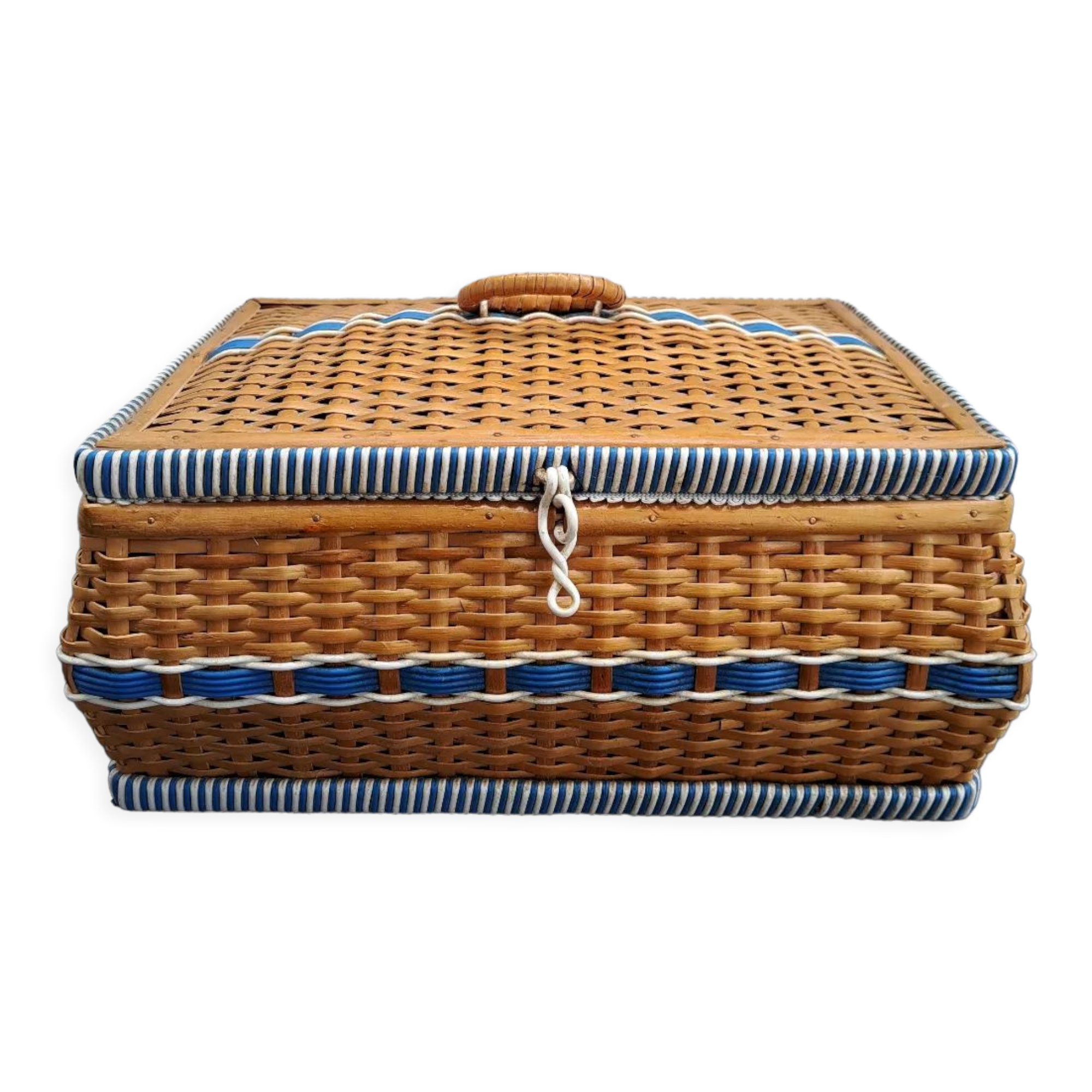 Wicker sewing box