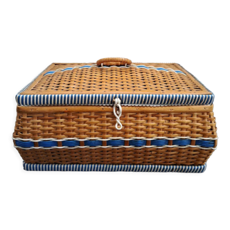 Wicker sewing box