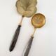 Silver-plated service cutlery with 950 thousandths and gold metal.