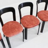 Vintage Bruno Rey dining chairs for Dietiker Switzerland 1970s, set of 6