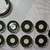 Antique service 31 pieces – S.P.M. Walküre Bavaria – Empire Green & lace