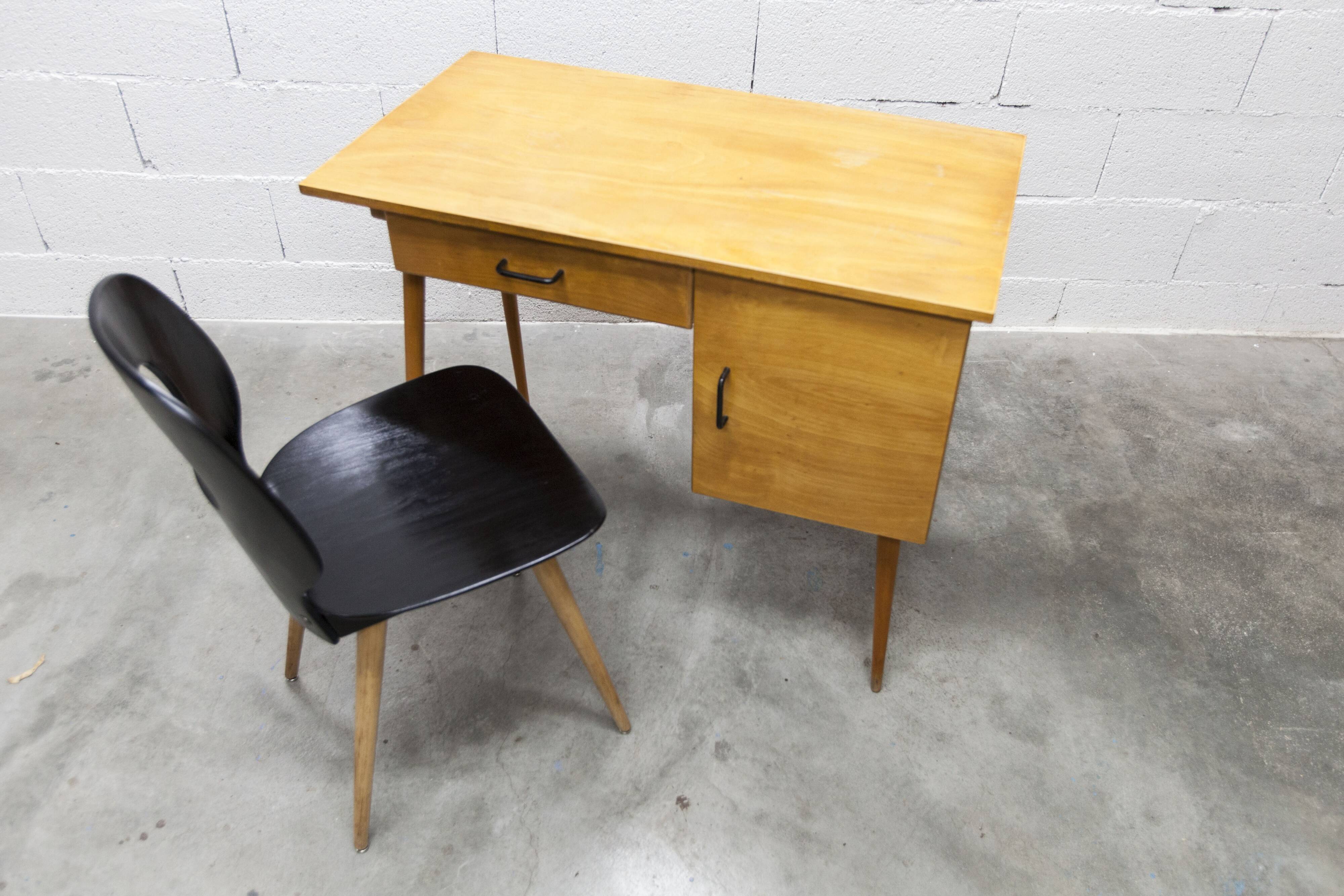 Ensemble bureau et chaise "Oeil" Baumann 1960