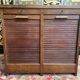 Oak notary curtain binder cabinet 1950