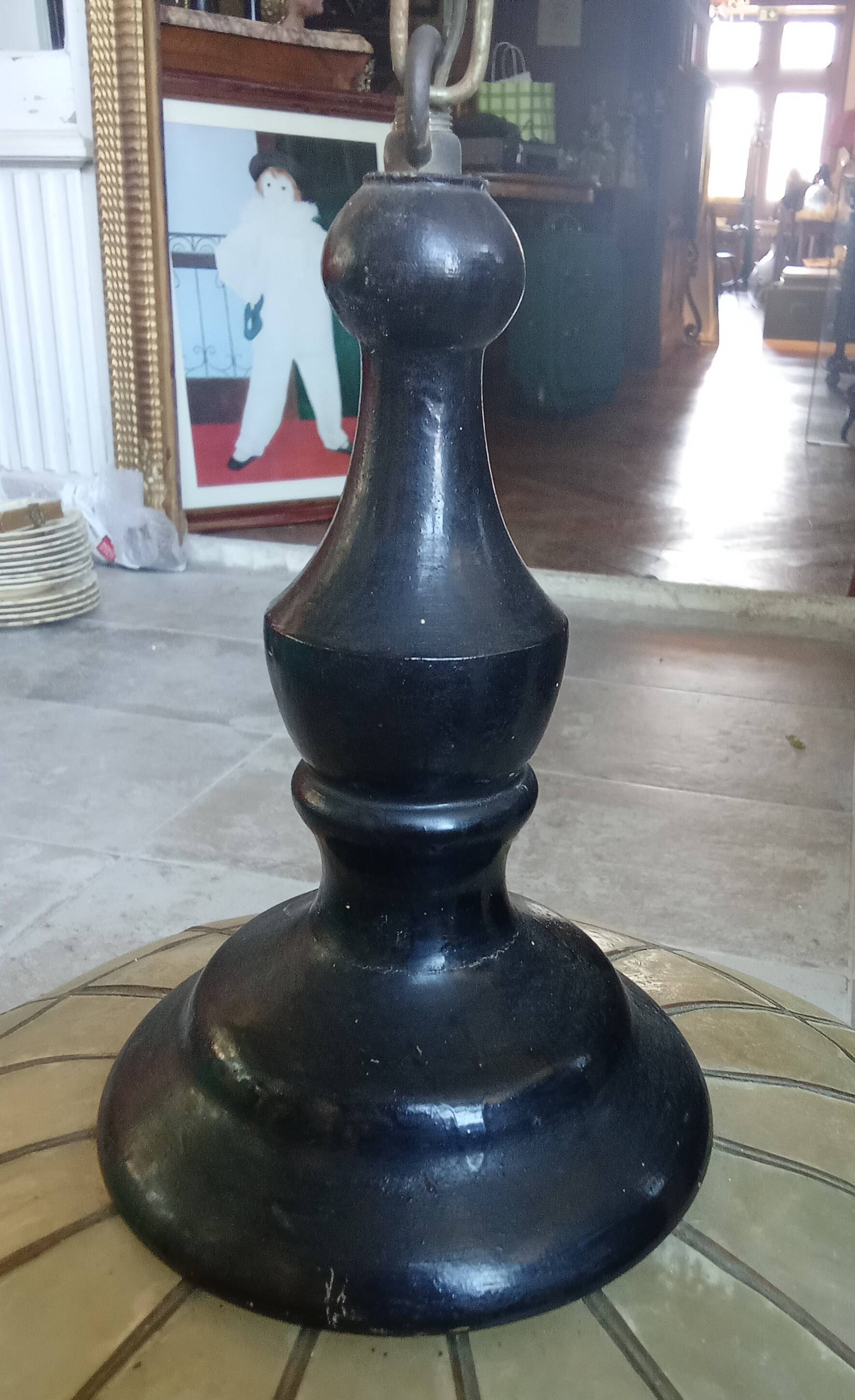 Ancienne suspension vitrail style Art Nouveau