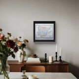 L'Espagne, carte ancienne, imprimée en 1852.