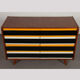 Yellow and black chest of drawers, model U-453, by Jiri Jiroutek, 1960