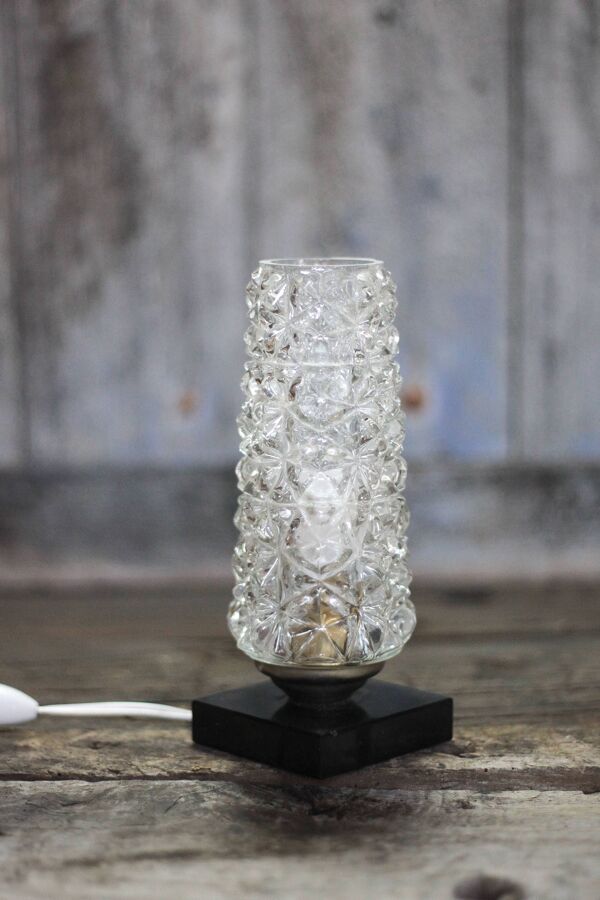 Lampe de table vintage , lampe a poser et globe verre, lampe d'appoint,déco