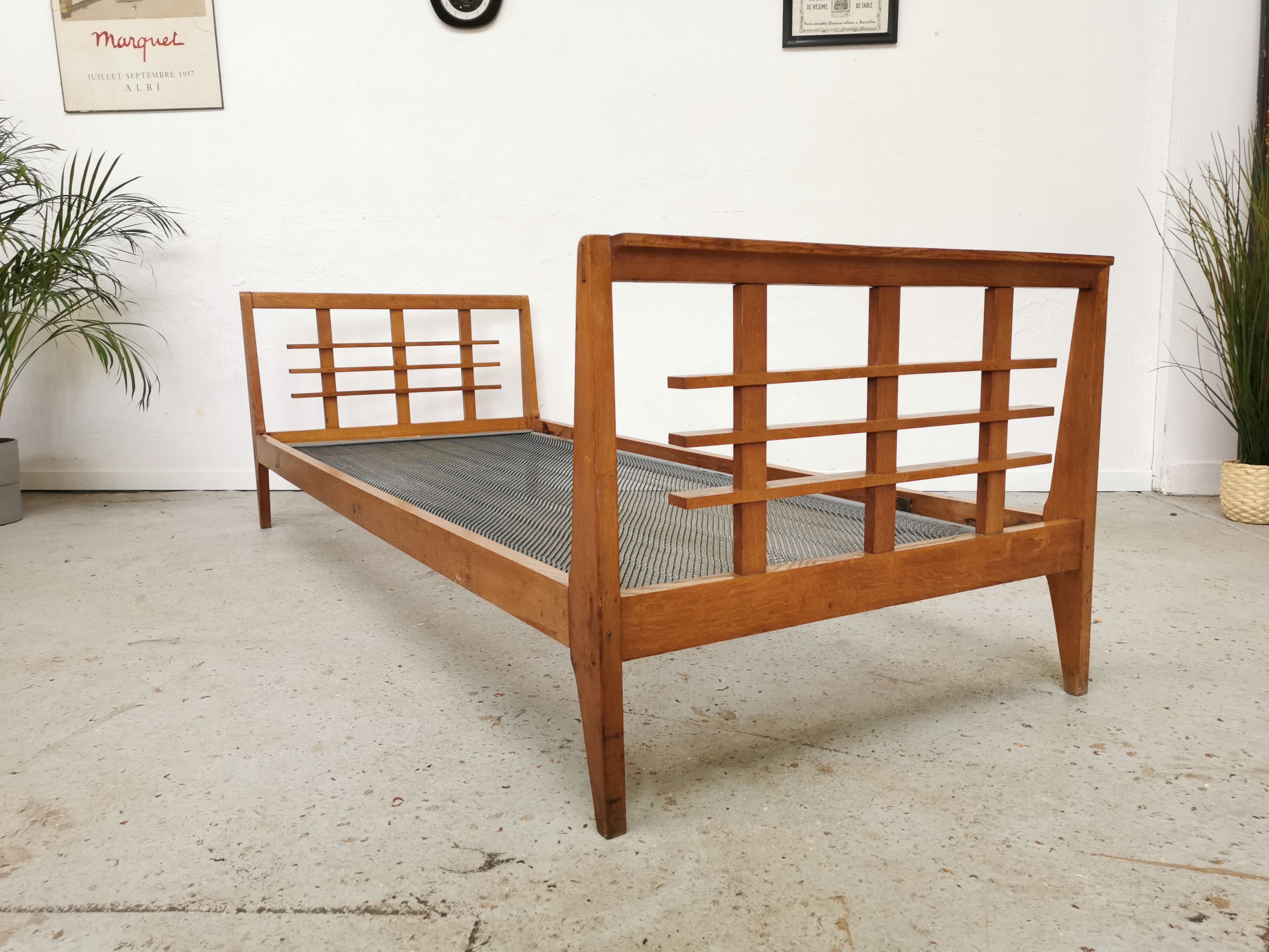 Paire de lits jumeaux vintage 1950