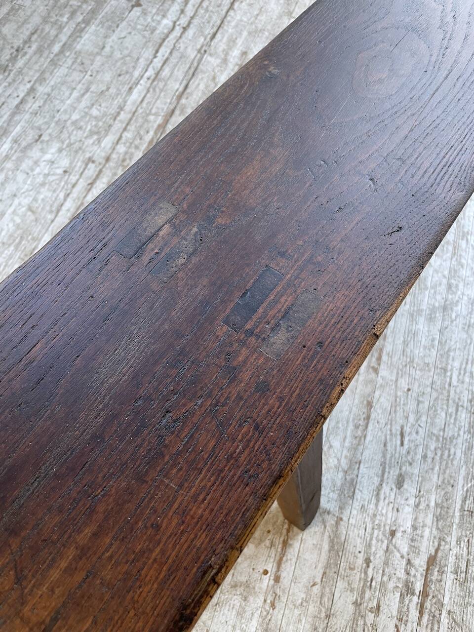 Solid oak bench 230 cm