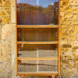 Storage unit/Library with sliding glass doors 1960s