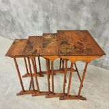 Set of 4 nesting tables Art Nouveau 1930s