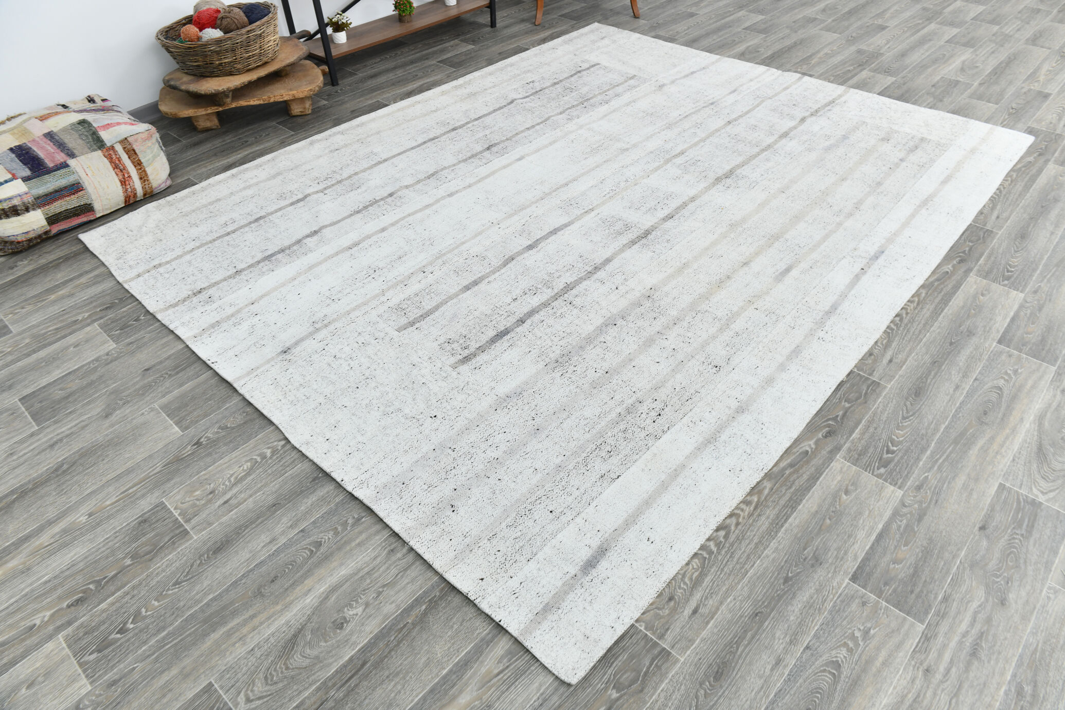 8x10 Modern Minimalist Kilim Rug, 245x308Cm
