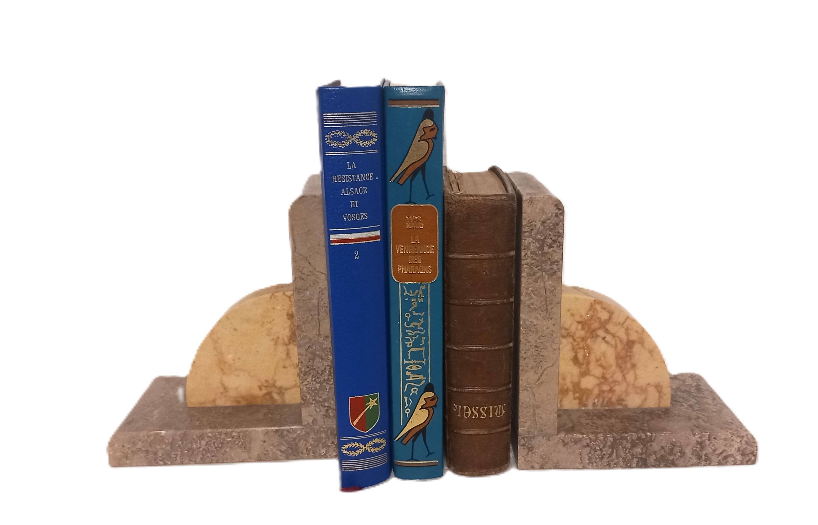 Antique Marble Bookends / Pair