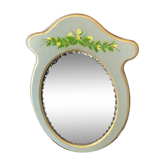 beveled mirror signed Fechet 52cm