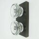 1960s 70s space age sconce by cosack-leuchten 2 thick glass shades and meta