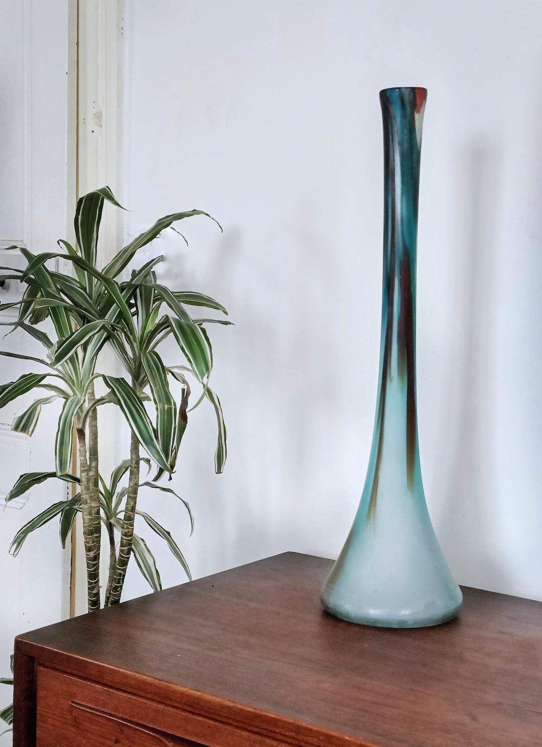 Soliflore en pâte de verre