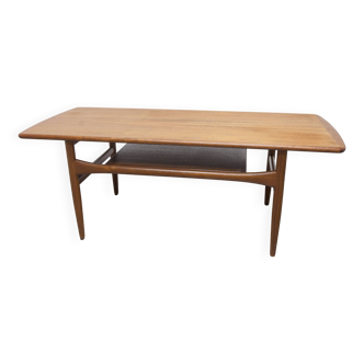 Scandinavian teak coffee table by Robert Christensen 1960 for Arrebo Möbler