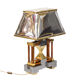 Bamboo, gilded and silver brass lamp foot, 1970s