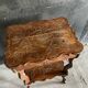Antique engraved wooden side table