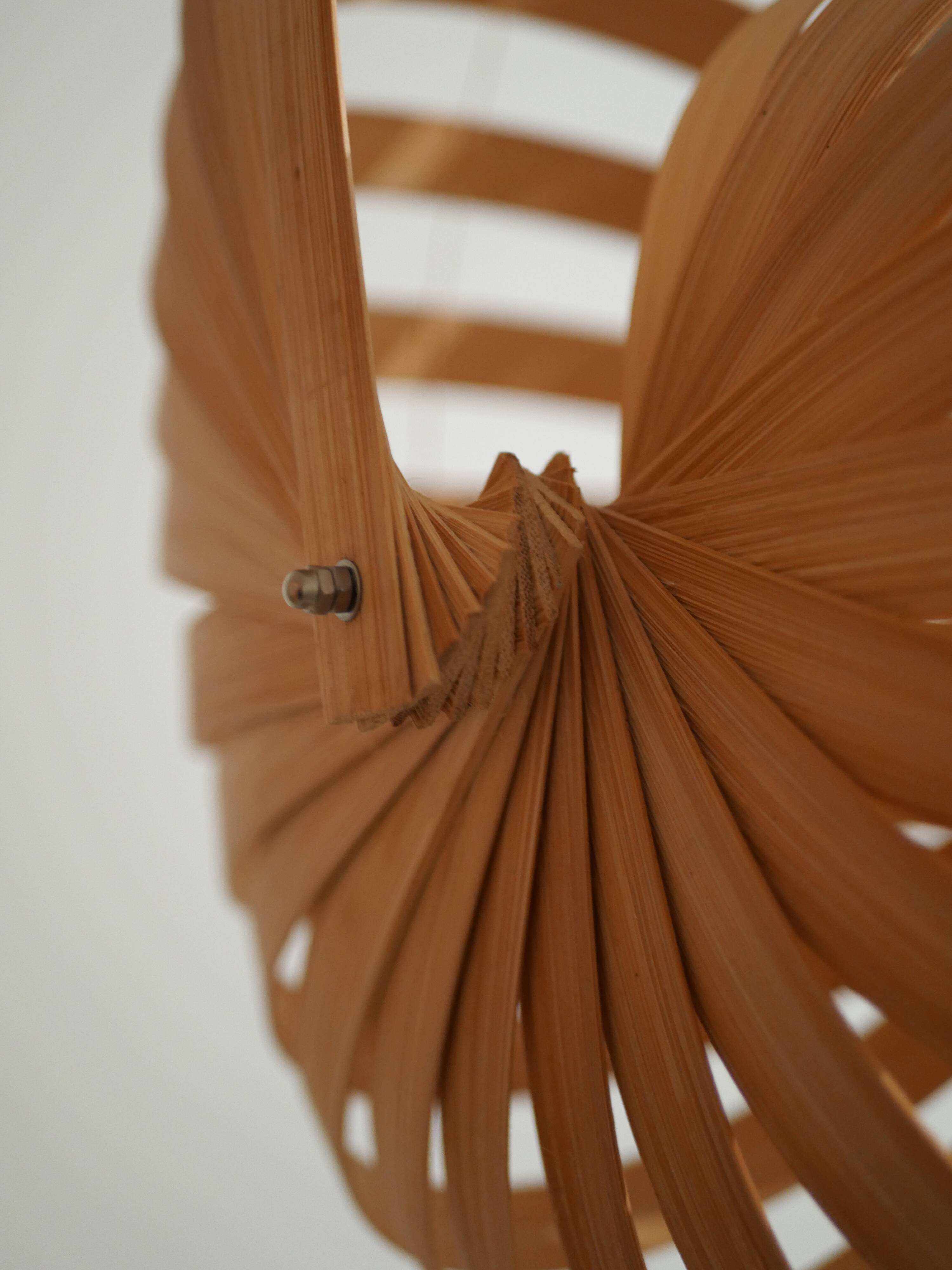 Nautilus bamboo pendant light
