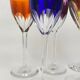Baccarat, 6 verres Genova en cristal double couleur, 19 cm