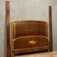 Art Deco period bed in marquetry of Loupe and Lemon tree around 1925