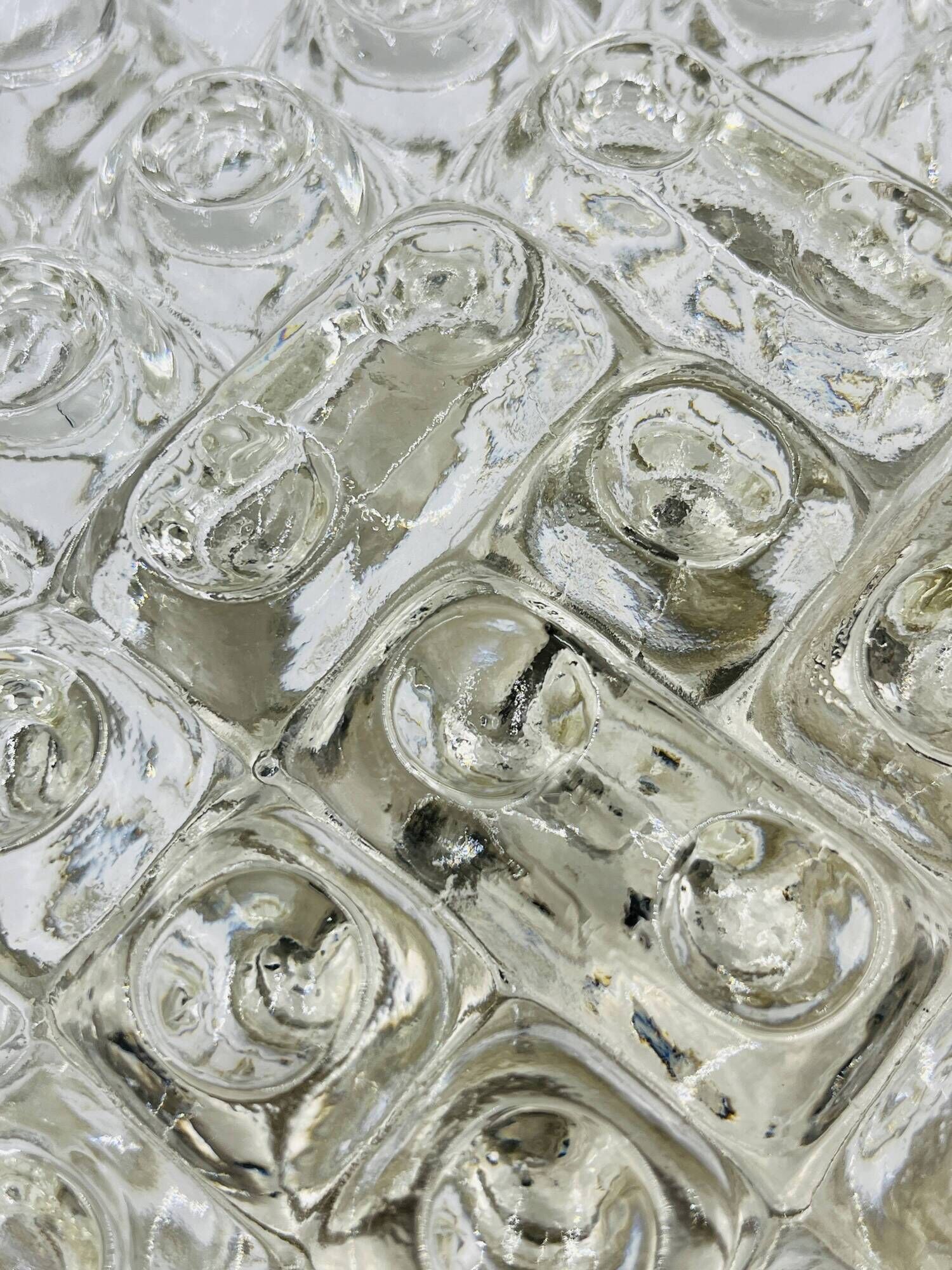 Moulded glass ceiling light Erco