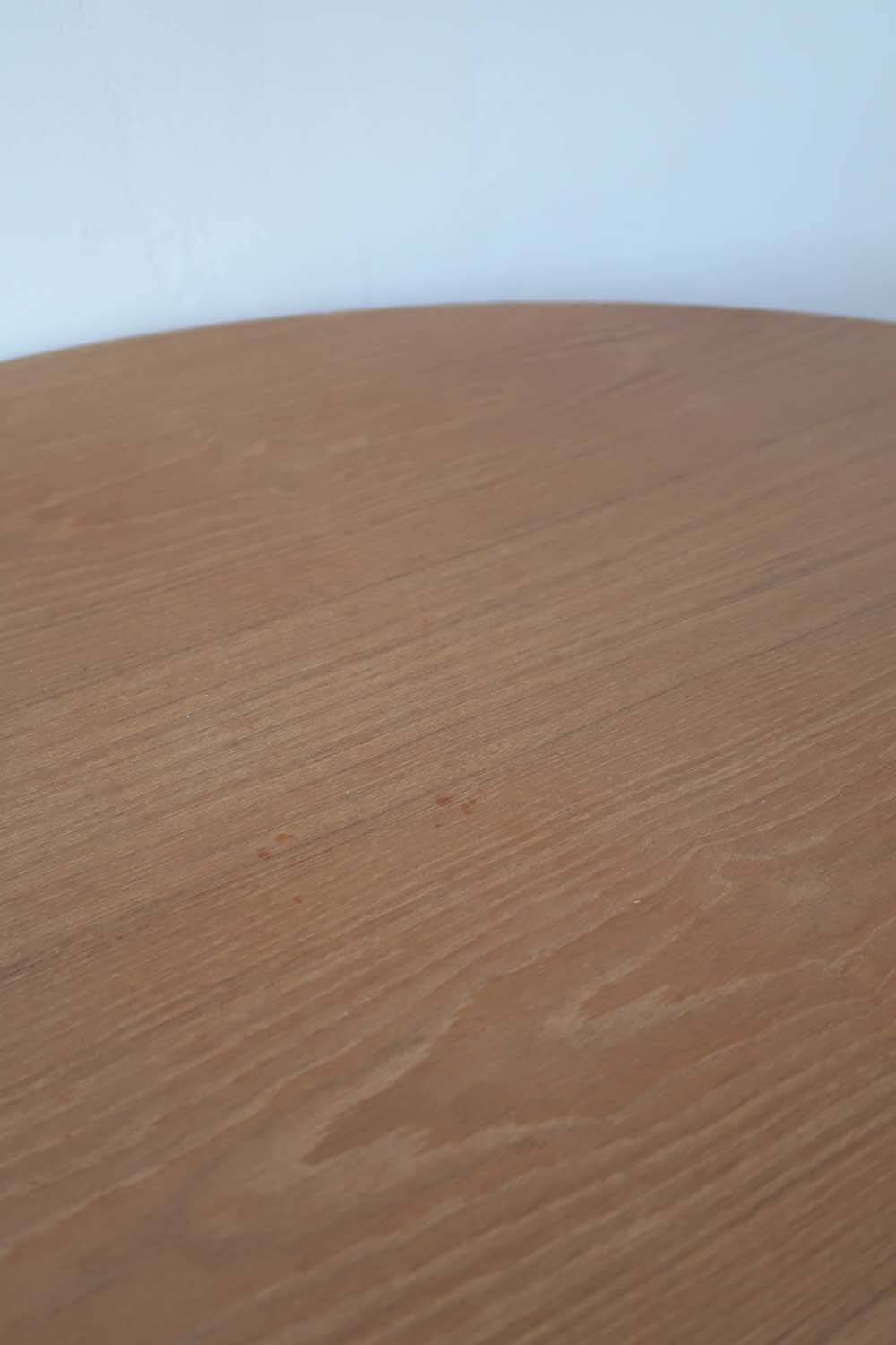 Scandinavian light wood round table