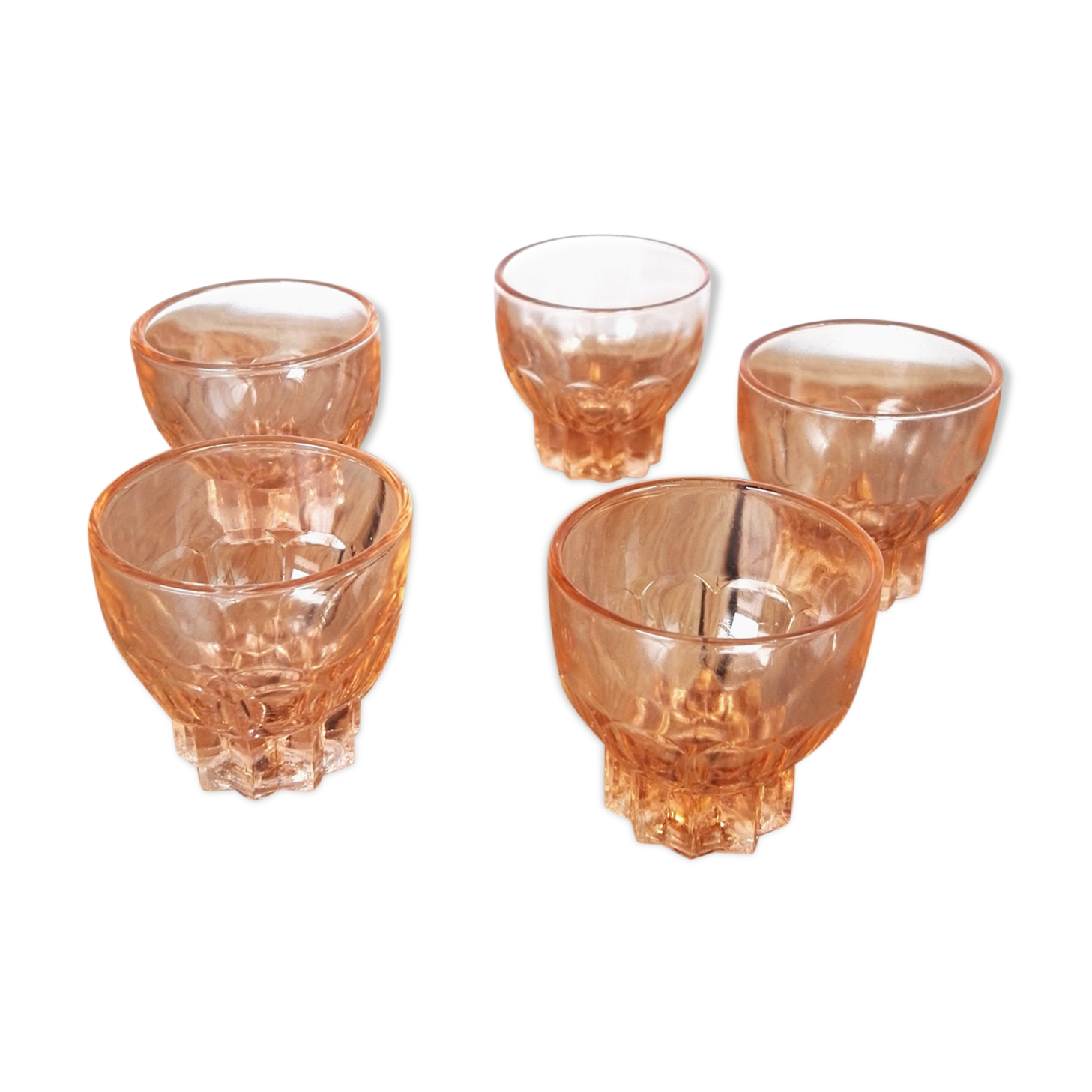 Série de 5 verres shooter années 60