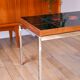 Table basse en céramique, teck & chrome, design, 1970