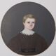 Miniature by p martin young child charles martin 1836 blackened frame