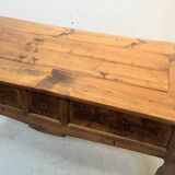 Provincial desk made of solid cherry wood, 20th century.