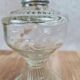 Antique glass oil lamp, dove decoration, An Qing China