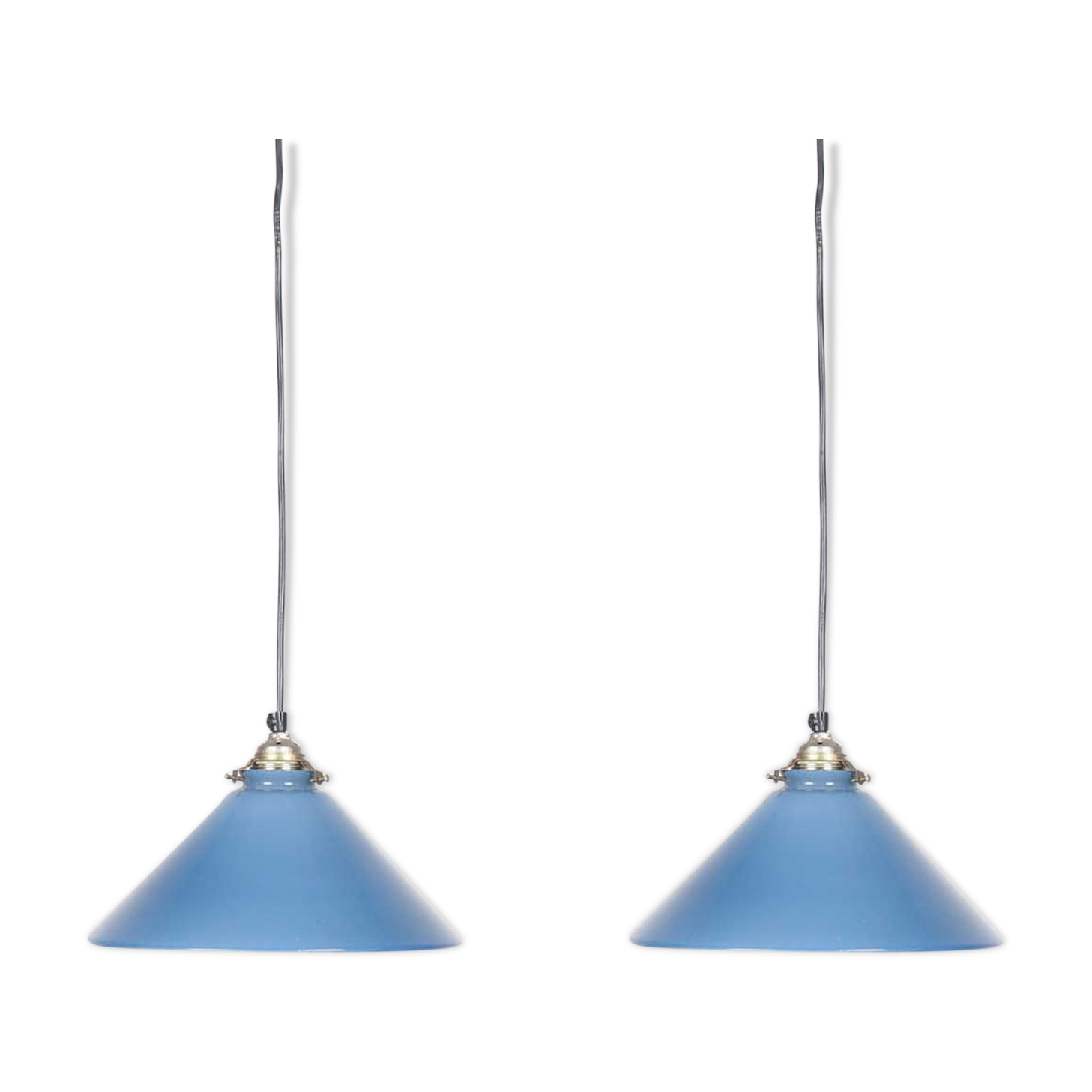 Set of 2 hanging lamps 1930