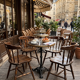 4 fauteuils bistrot style western en hêtre