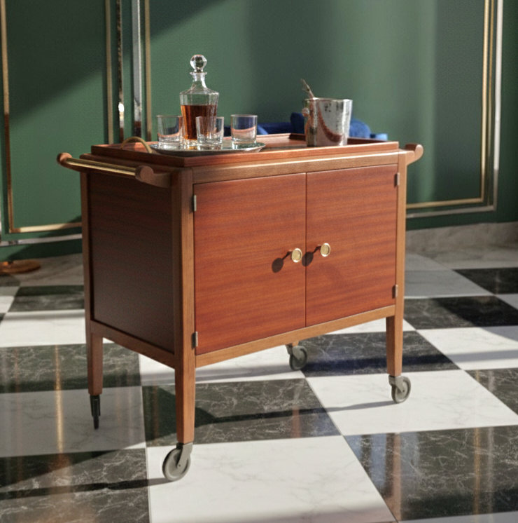 Art Deco rolling dessert trolley 1930 - Gauthier Poinsignon Nancy
