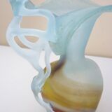 Pitcher vase in blown glass paste, free form, design of the twentieth century