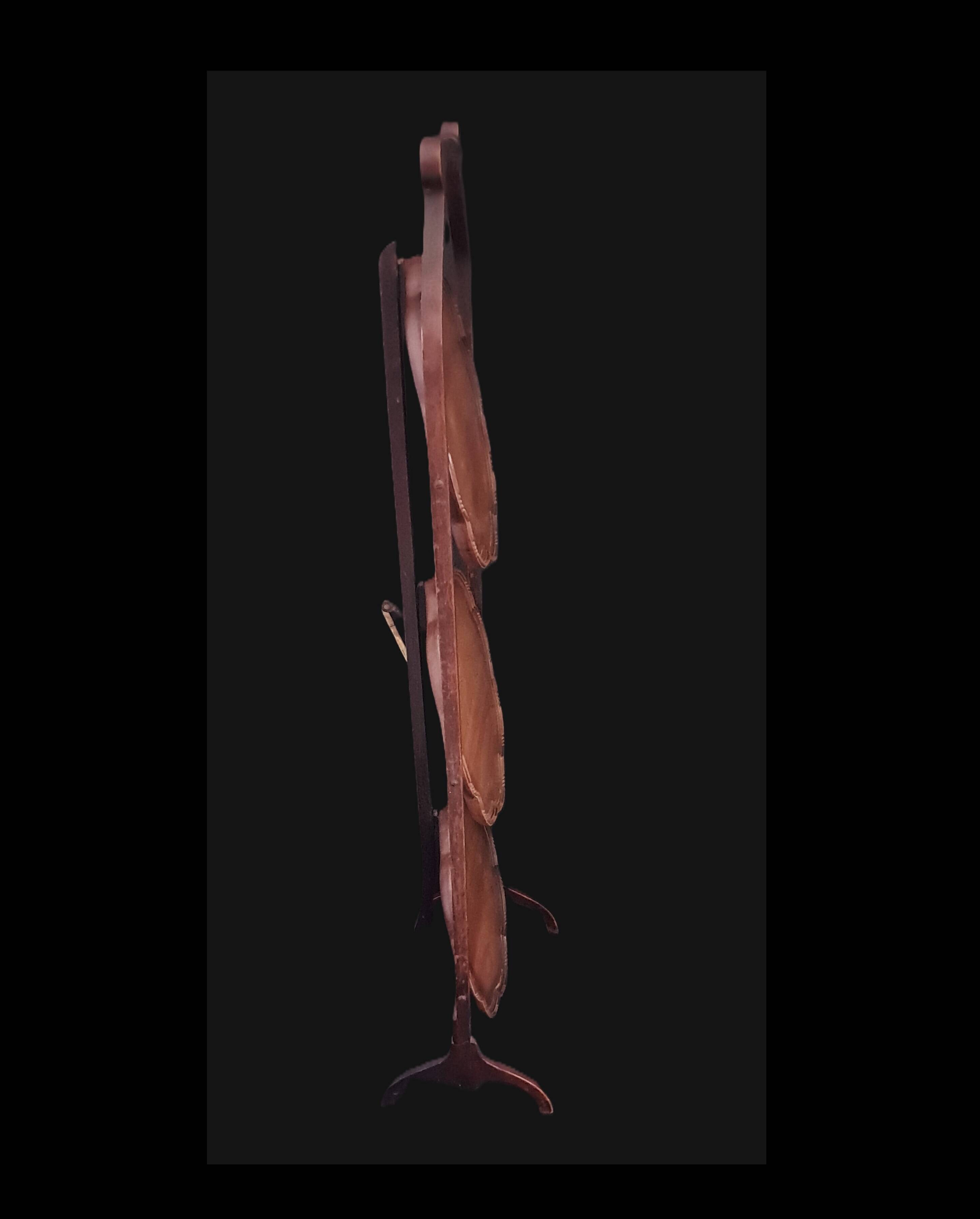 Wooden Foldable Treat Display Stand With Three Scalloped Shelves