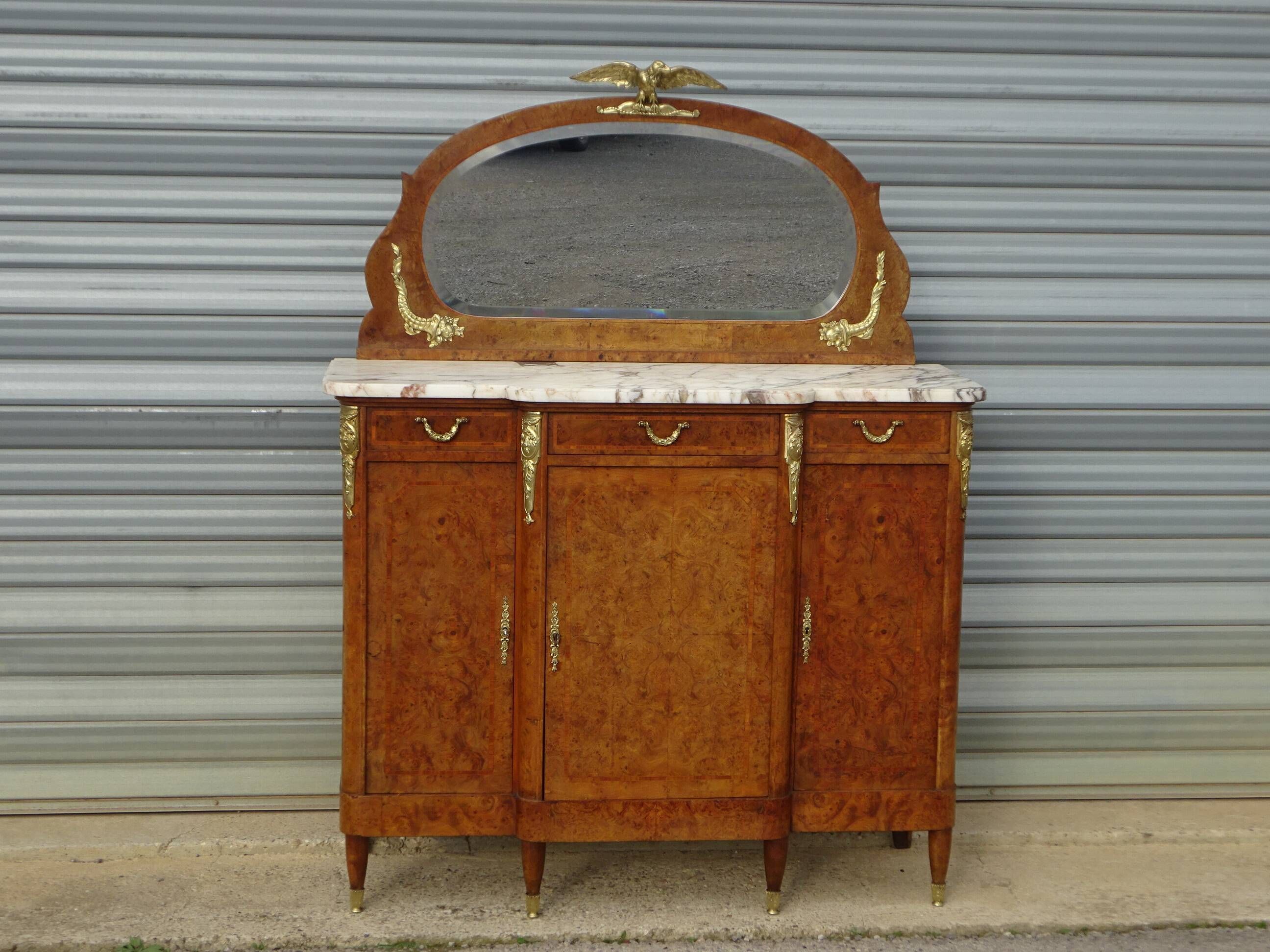 Elegant rosewood marquetry sideboard