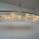 Big design hand made XXL glass and brass austrian chandelier - 1980s