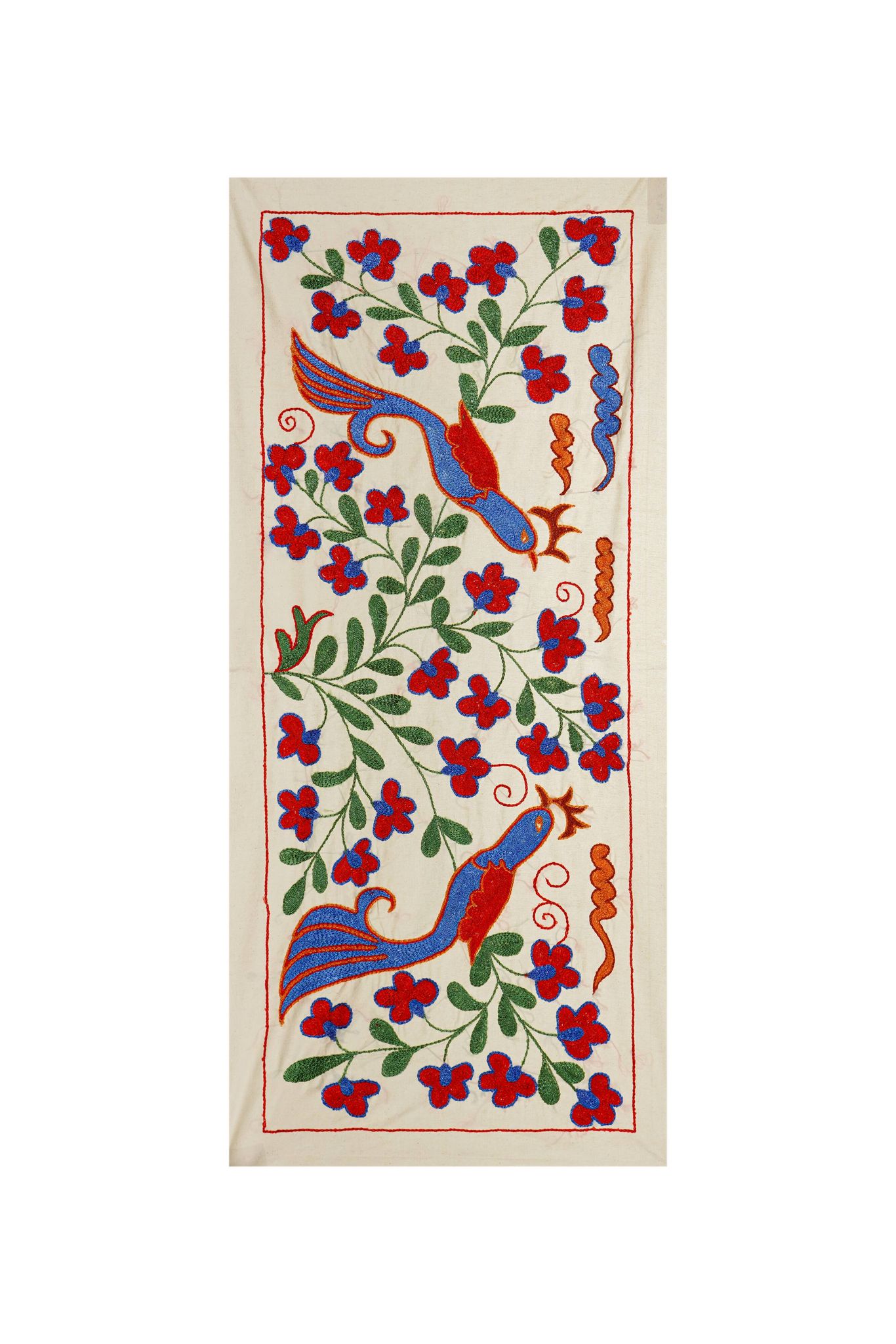 Vintage Turkish hand-knotted rug 45x96cm