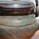 Vintage stoneware teapot from Puisaye, 1950s-60s.