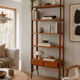 Vintage Scandinavian bookshelf in teak and black metal – Design
